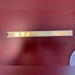 Sugar paper brass color Metal Ruler